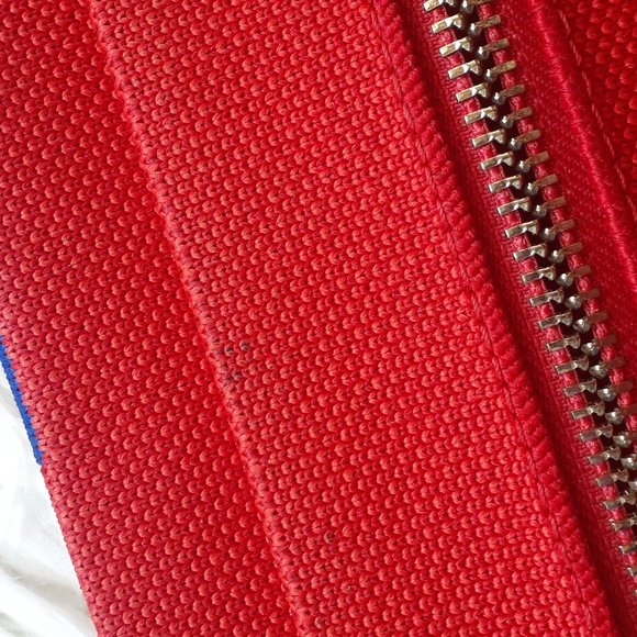 Rothy's Retired Dual Zip Crossbody Purse in Bright Poppy - Picture 2 of 9